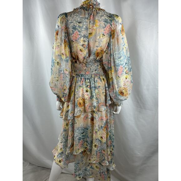 Elliatt 'Astrid' Cream Multi Polyester Dress Size S - Picture 3 of 4